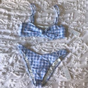 NWT! Frankie’s Bikinis Gingham Bikini Set